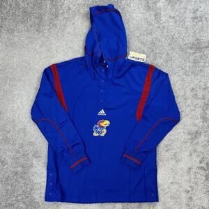 Kansas Jayhawks PE Basketball Shooting Shirt Mens Small Blue Adidas Team Issued